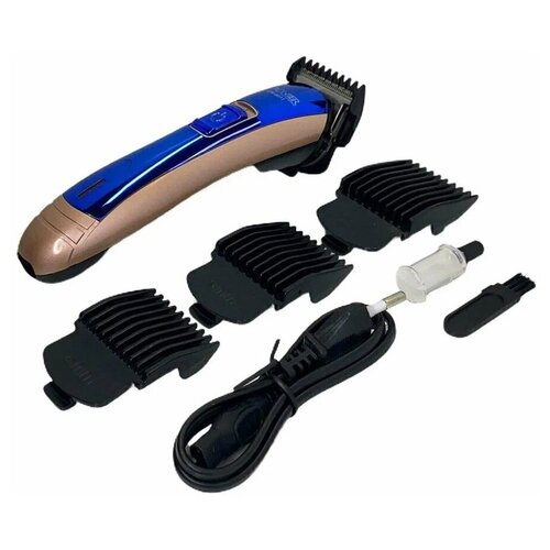Машинка для стрижки волос Cronier CR-9011 Триммер для стрижки бороды и усов 4 насадки Синий 119900₽