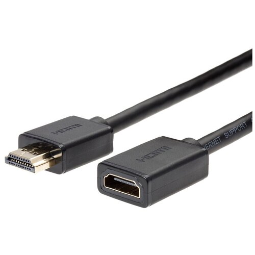 Кабель HDMI(m) - HDMI(f) TELECOM TCG235MF, 3.0м, 4k, цвет: чёрный