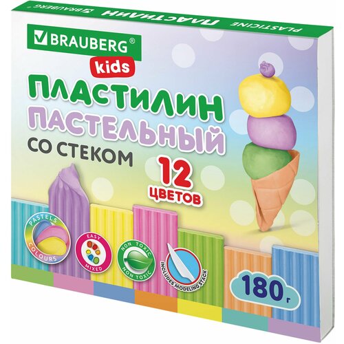 Пластилин BRAUBERG 106681, комплект 8 шт.