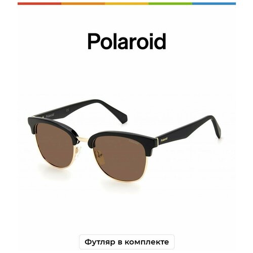 Солнцезащитные очки Polaroid Polaroid PLD 2114/S/X 807 SP PLD 2114/S/X 807 SP, черный, коричневый солнцезащитные очки унисекс polaroid 6012 n 202958j5g62la