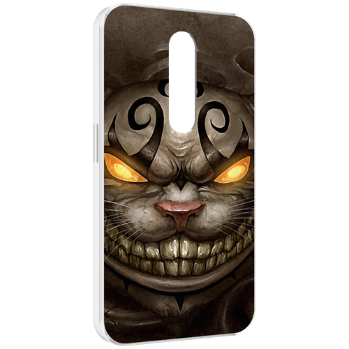Чехол MyPads злой котик с желтыми глазами для Motorola Moto X Force (XT1585 / XT1581) задняя-панель-накладка-бампер