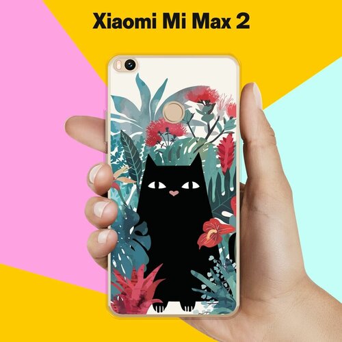 Силиконовый чехол на Xiaomi Mi Max 2 Черный кот / для Сяоми Ми Макс 2