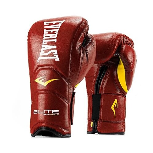 Перчатки тренировочные на липучке Everlast Elite Pro 16oz красные