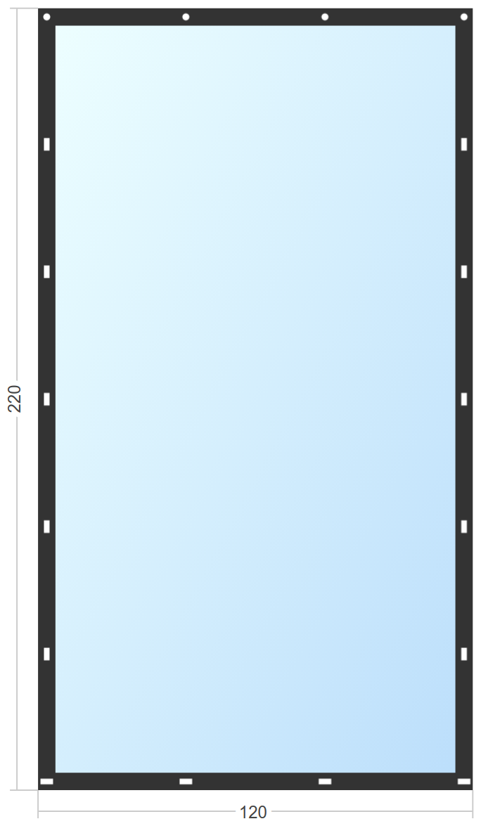 Мягкое окно Софтокна 120х220 см съемное, Скоба-ремешок, Прозрачная пленка 0,7мм, Черная окантовка, Комплект для установки - фотография № 2