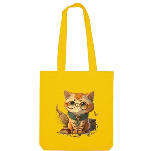 Сумка шоппер Us Basic, желтый сумка кот поттер желтый