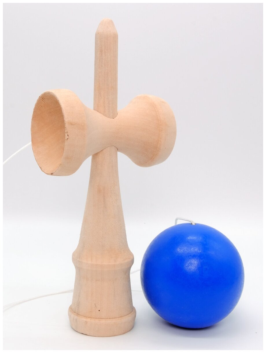 Кендама деревянная Daiso Sports Blue / интересная / на ловкость — фото 1