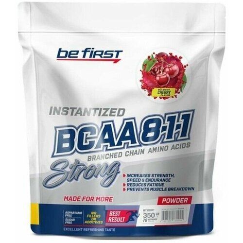 Аминокислотный комплекс Be First BCAA 8:1:1 INSTANTIZED порошок 350 гр (Вишня) be first bcaa 8 1 1 instantized powder 250г ежевика