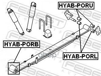 HYABPORL FEBEST Сайлентблок задней рессоры