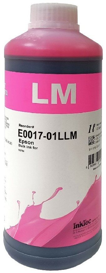 Чернила InkTec (E0017-01LLM) для Epson L805/L1800 и др. 1000 мл (light magenta)