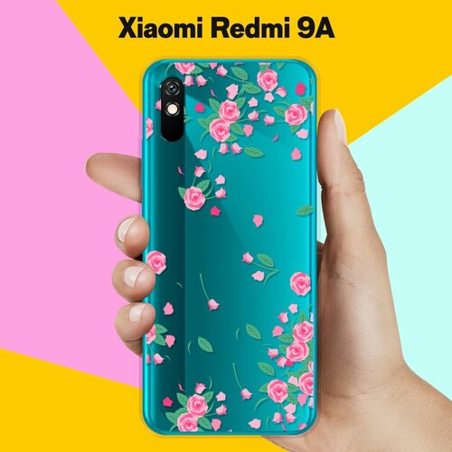Силиконовый чехол Розочки на Xiaomi Redmi 9A силиконовый чехол на xiaomi redmi 9a сяоми редми 9а silky touch premium с принтом limited edition розовый