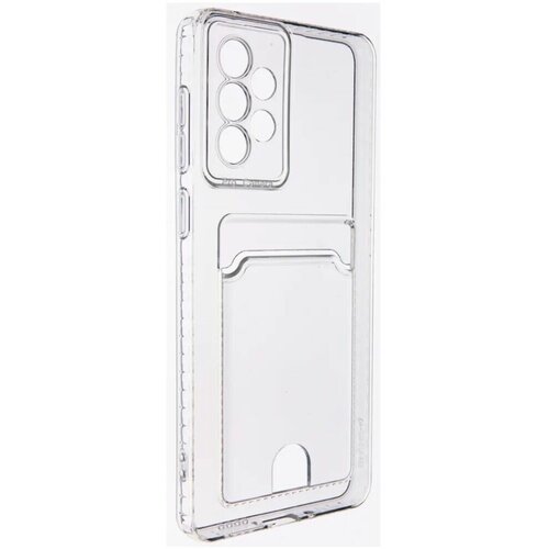 Чехол для Samsung Galaxy S23 Ultra Zibelino Silicone Card Holder прозрачный samsung galaxy s23 ultra 5g crystal clear flip card slot phone case cover for samsung galaxy s23 ultra 5g transparent