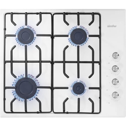 Газовая варочная панель Simfer H60Q40W412 решётки LAMA автоподжиг эмаль 999000₽