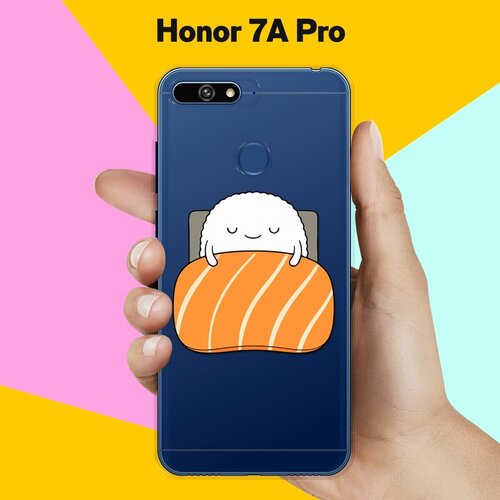 Силиконовый чехол Суши засыпает на Honor 7A Pro силиконовый чехол суши засыпает на honor 9x premium