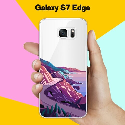 Силиконовый чехол на Samsung Galaxy S7 Edge Горы 20 / для Самсунг Галакси С7 Едж силиконовый чехол на samsung galaxy s7 edge синий цвет для самсунг галакси с7 едж