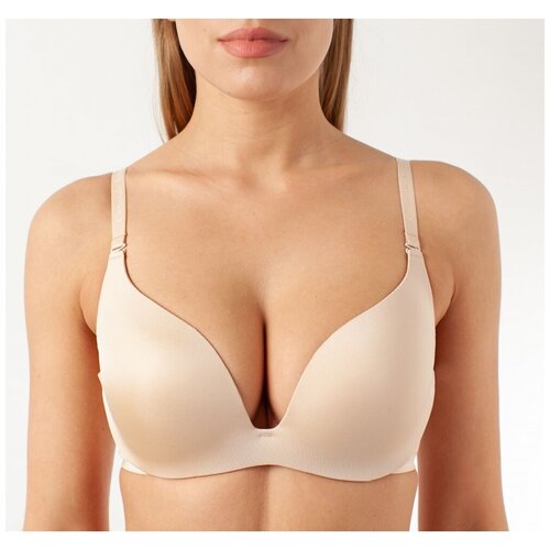 Бюстгальтер классика  Coquette Revue, бретели съемные, размер 85B, бежевый