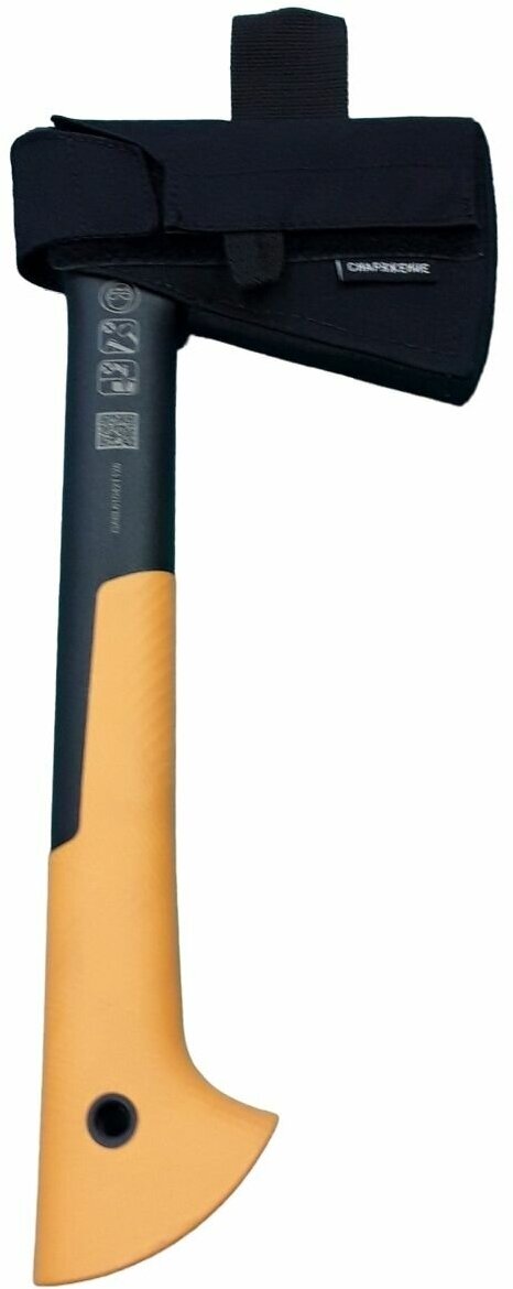 Топор туристский FISKARS X7 с чехлом из кордуры Снаряжение - фотография № 2