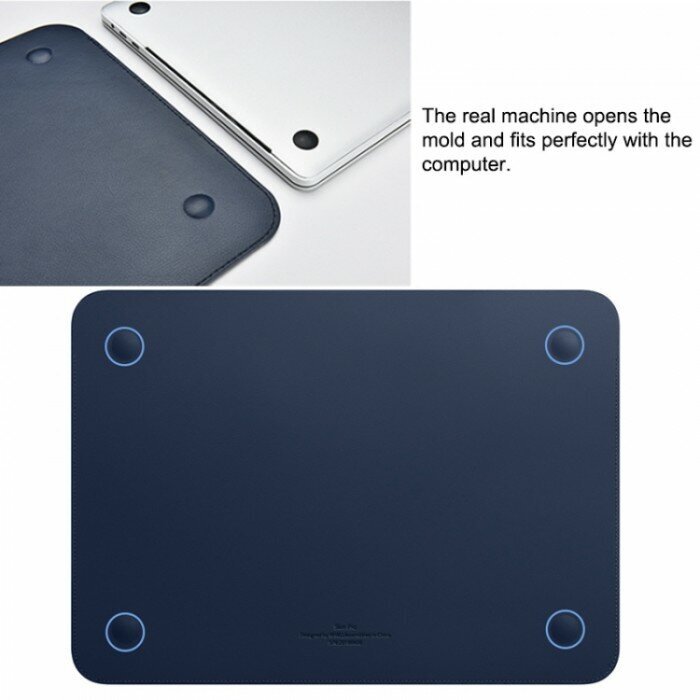 Чехол Wiwu для APPLE Macbook 142 2021 Skin New Pro 2 Leather Sleeve Blue 6936686401524