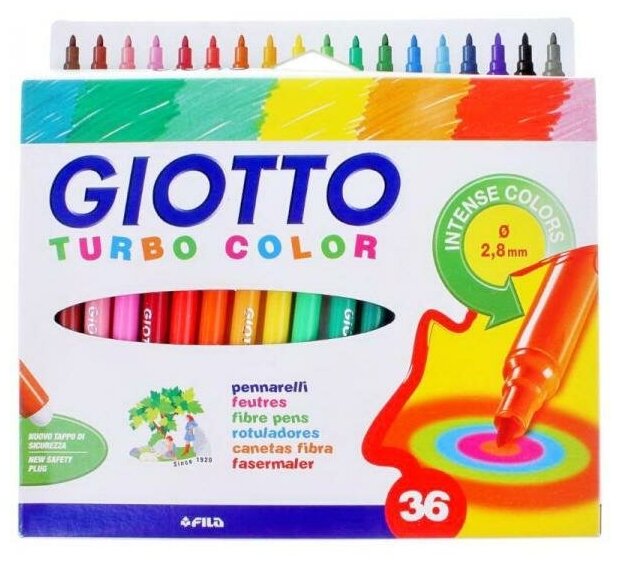 Giotto Набор фломастеров "Turbo Color", 36 цв