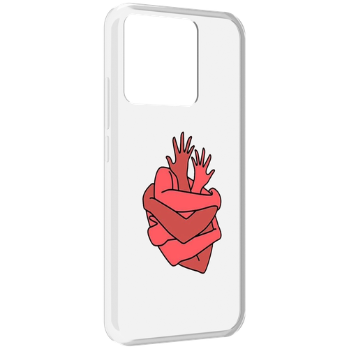 Чехол MyPads сердце из ручек для Xiaomi Redmi 10A задняя-панель-накладка-бампер чехол mypads сердце из ручек для xiaomi redmi a1 plus задняя панель накладка бампер