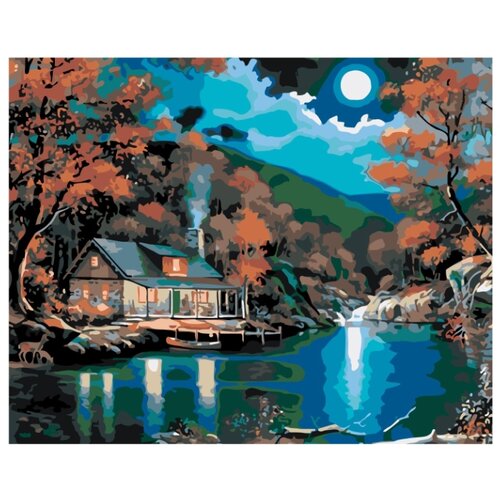 Дом на озере Раскраска картина по номерам на холсте закат на озере раскраска картина по номерам на холсте