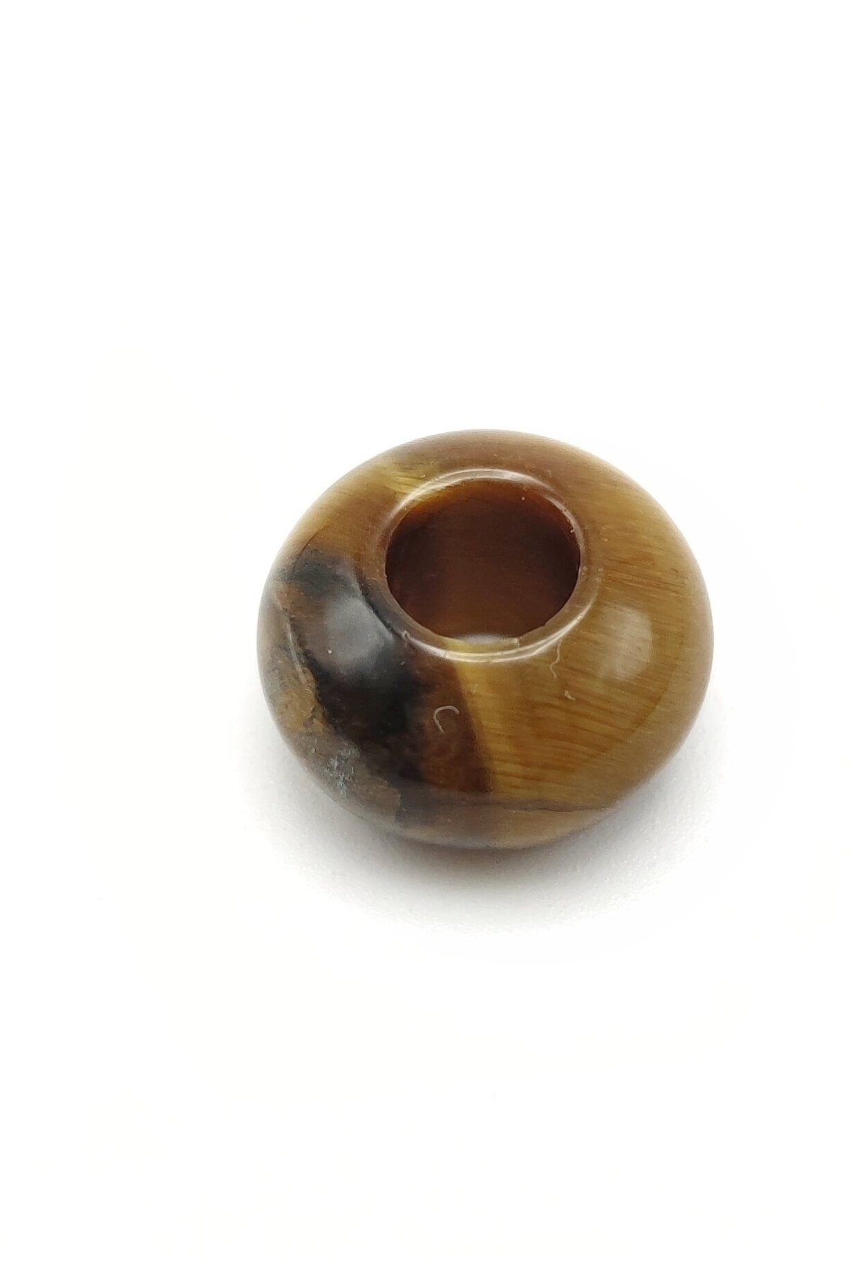 Шарм для браслета из натуральных камней шарм из тигрового глаза коричневый Hrustalek