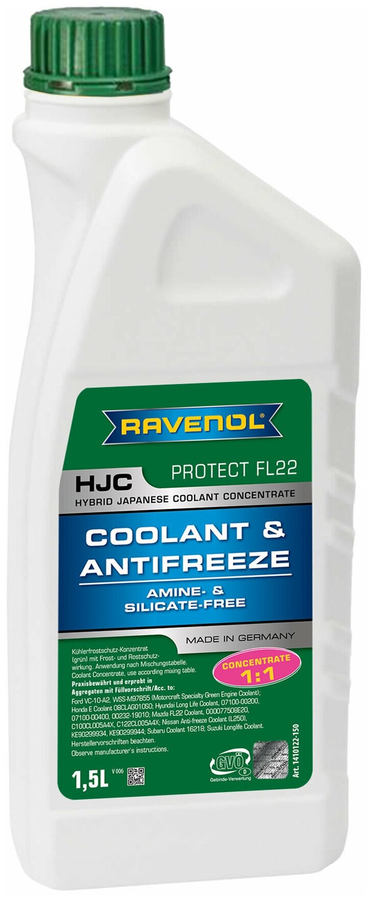 Антифриз RAVENOL Hybrid Japanese Coolant Kuhlerschutz Konzentrat