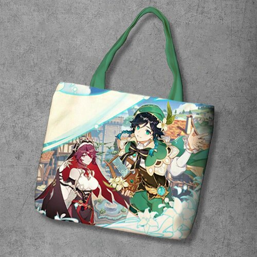 фото Сумка шоппер anime dakimakura, фактура рельефная, мультиколор