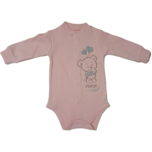 Боди, размер 68, розовый набор из 3 боди для новорожденных с длинными рукавами 1 мес 54 см бежевый