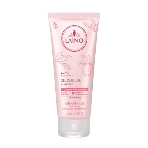 Гель для душа Laino Moisturising White peach, 200 мл