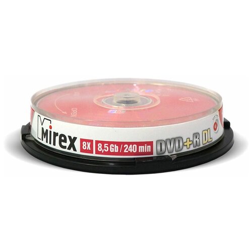 Диск DVD+R Mirex 8.5 Gb, 8x, Cake Box (10), Dual Layer (10/300) 204213 {UL130062A8L} диск dvd r mirex 8 5 gb 8x cake box 10 dual layer 10 300