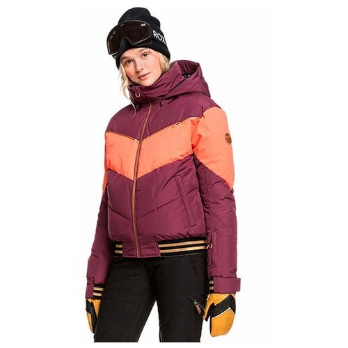 фото Женская сноубордическая куртка roxy torah bright summit, цвет бордовый, размер l