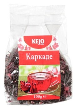 KEJOfoods Чай листовой Каркаде, черный 100г - фотография № 1