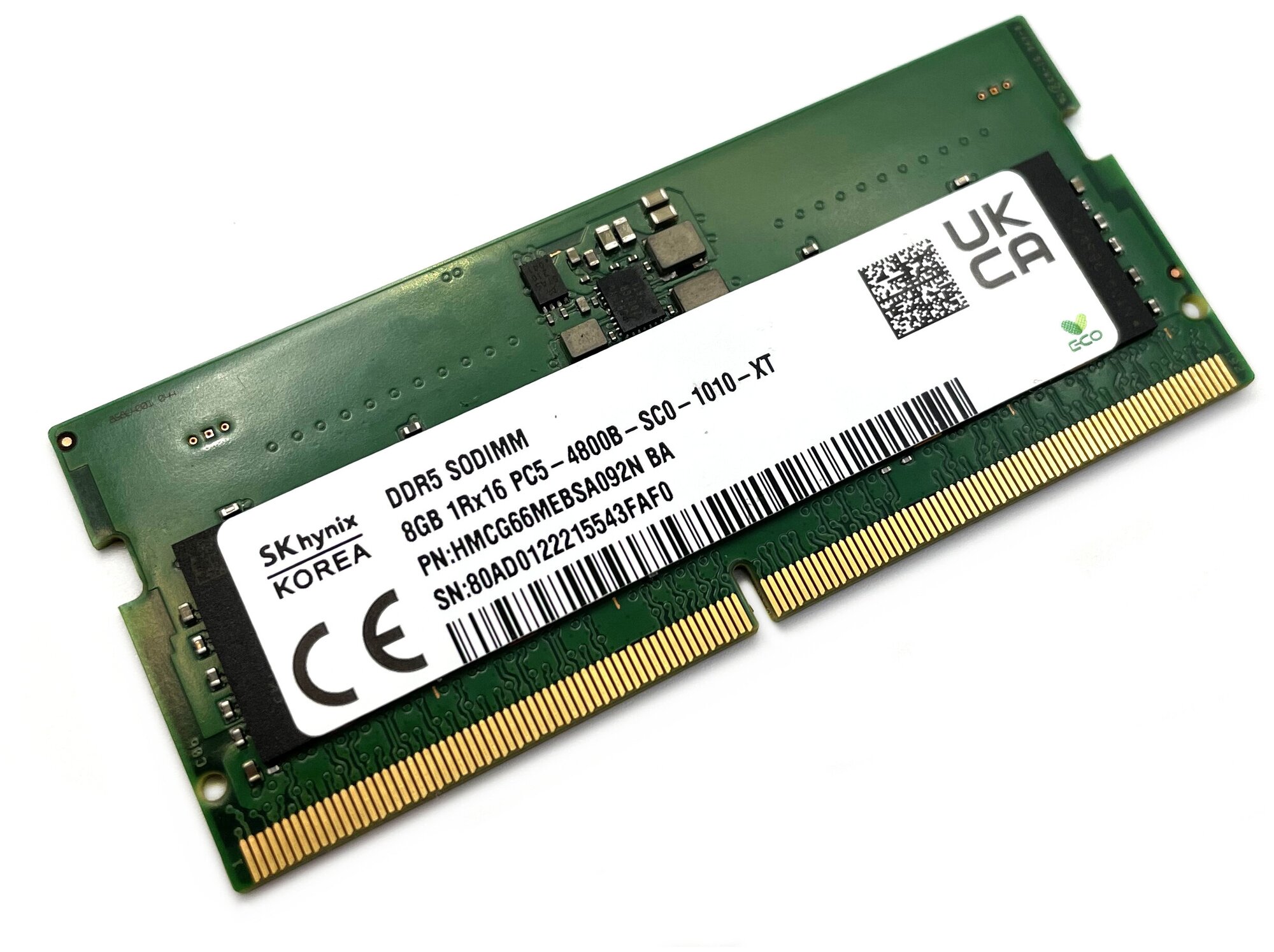 Оперативная память DDR5 8Gb 4800 Mhz SK Hynix HMCG66MEBSA092N PC5-4800B So-Dimm для ноутбука