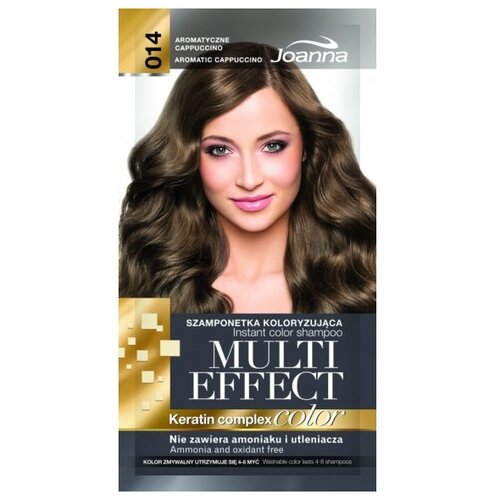 Оттеночный шампунь для волос JOANNA MULTI EFFECT COLOR тон 14 (Ароматное капучино) 35 г