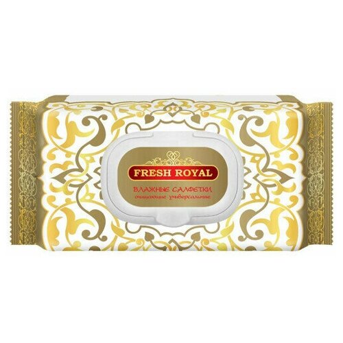 Салфетки влажные Fresh Royal с крышкой 150 шт- 3 упаковки