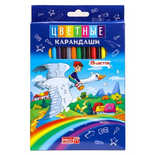 Карандаши цветные 18 цветов Мультики 315₽