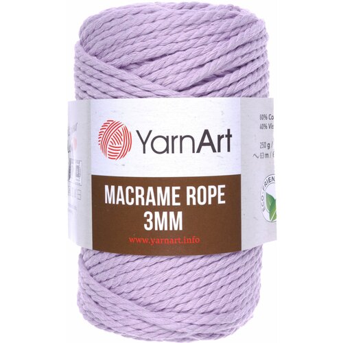 Пряжа YarnArt Macrame Rope 3mm сиреневый (765), 60%хлопок/ 40%вискоза/полиэстер, 63м, 250г, 5шт