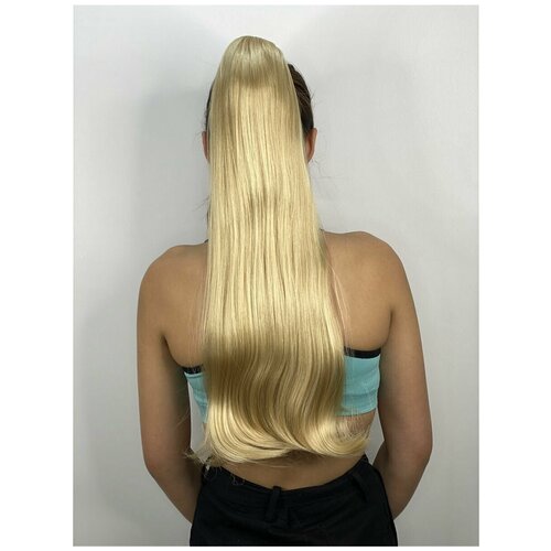 Шиньон прямой длинный на крабе двухсторонний 75 см