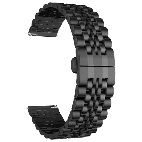 Lyambda Универсальный ремешок из нержавеющей стали Castor 20 mm, black silicone strap for colmi p8 plus gt mix br pro se bracelet p12 v31 v11 v23 p10