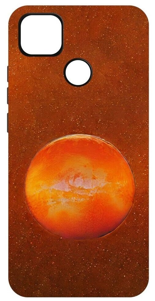 Чехол-накладка Krutoff Soft Case Мандариновый космос для Xiaomi Redmi 9C черный