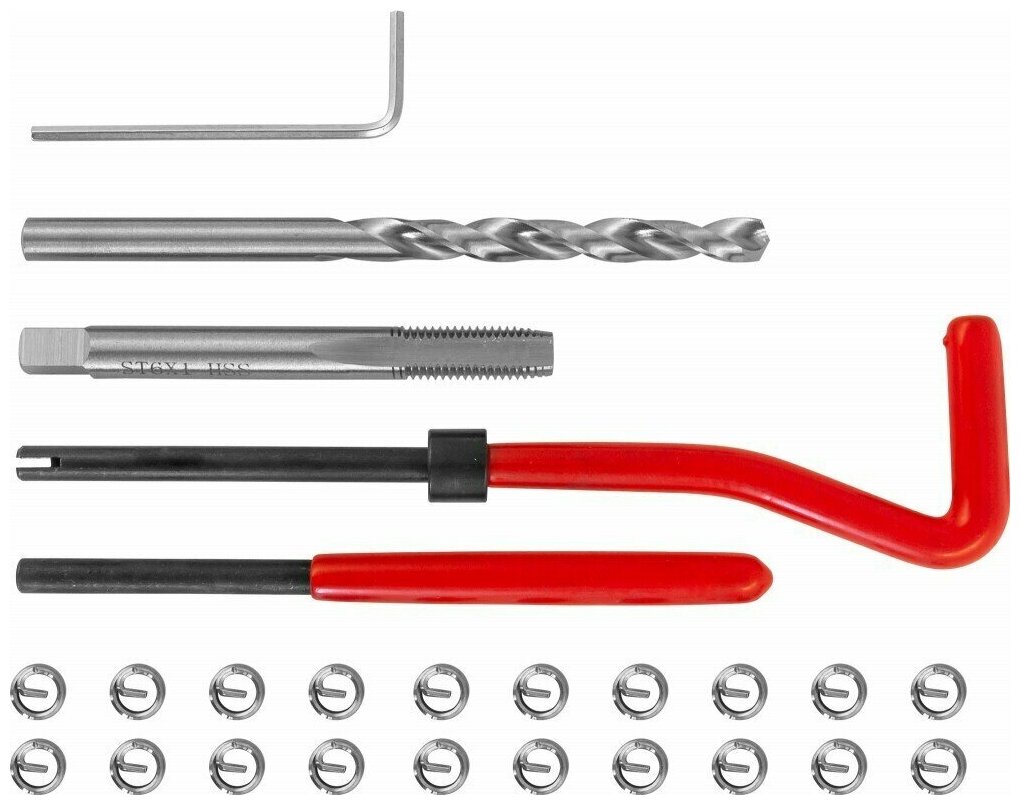 Набор для восстановления резьбы M6x1.0 THORVIK