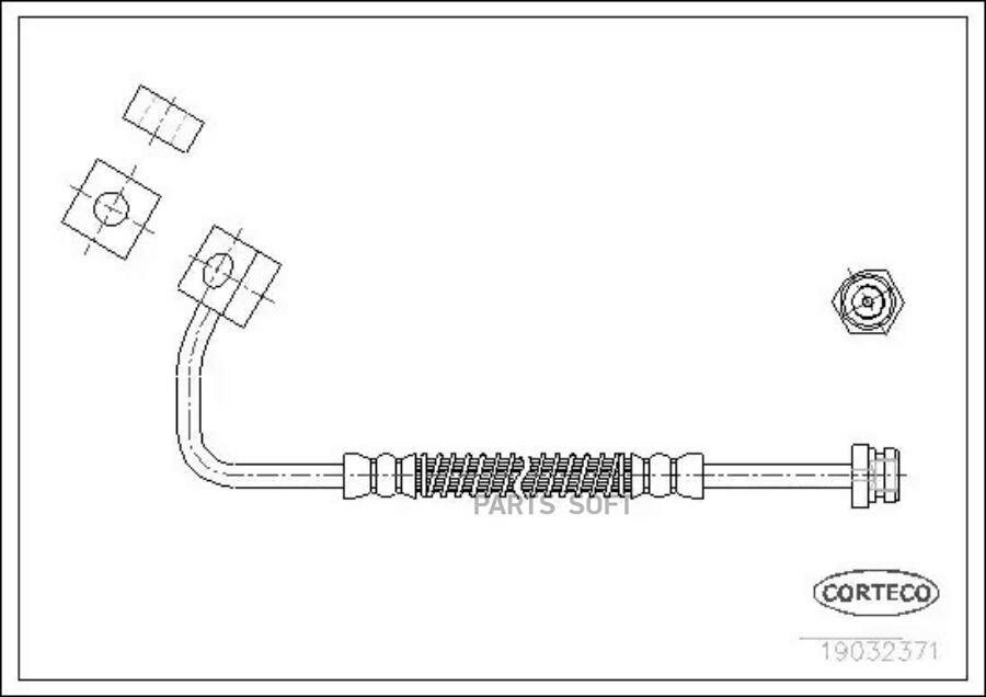 Шланг тормозной Corteco 19032371 для Kia Retona Sportage