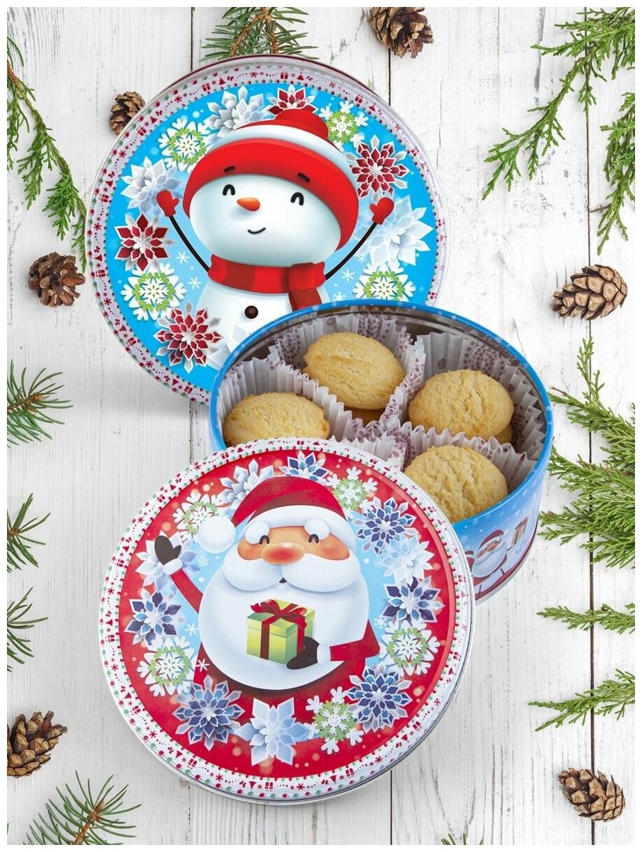 Сладкая Сказка REGNUM Дед Мороз и Снеговик печенье сдобное 150г - фотография № 1