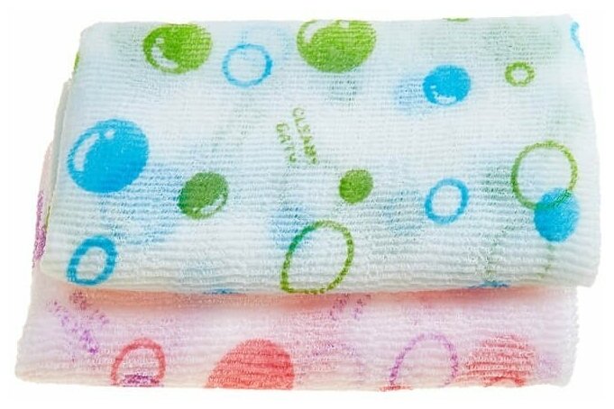 Мочалка, 28х95 см, White Pattern Shower Towel, Sung bo Cleamy, 8802569101684