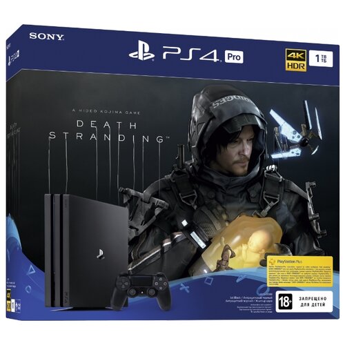 фото Игровая приставка sony playstation 4 pro черный + death stranding