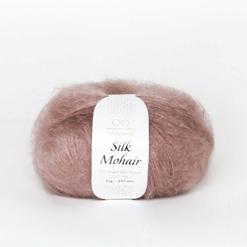 Пряжа INFINITY SILK MOHAIR 4032 DUSTY DARK ROSE 2 шт. по 25г