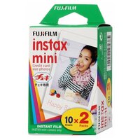 Картридж для моментальной фотографии Fujifilm Instax Mini Glossy, 100 г, 20 шт, белая