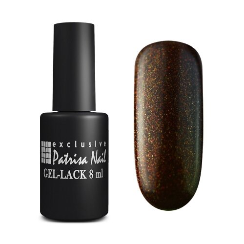 Patrisa Nail Гель-лак Volcanic, 8 мл, V12 Коричнево-медный с шиммером база для ногтей patrisa nail alpha прозрачная геля для ногтей 16 мл