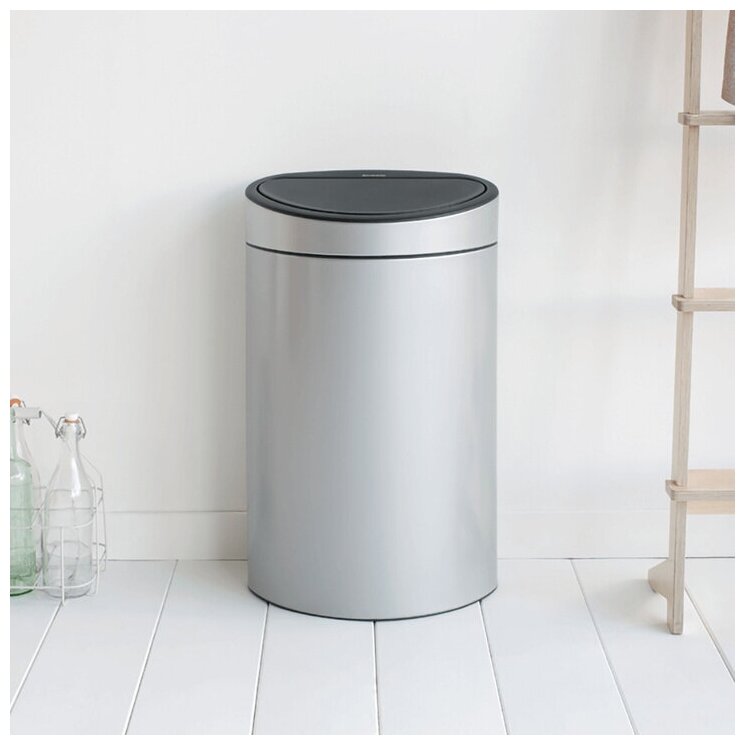 Бак мусорный 40л матовый Brabantia touch bin 114809 - фото №2