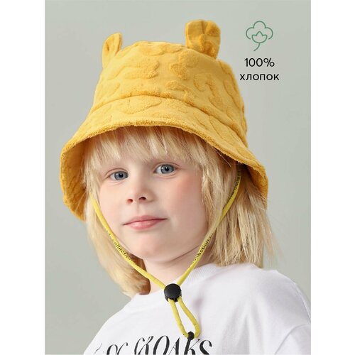 фото 88126, панама детская махровая happy baby, панама детская для мальчиков, для девочек, хлопок 100%, шапка для бани, обхват головы 50-52 см, желтая